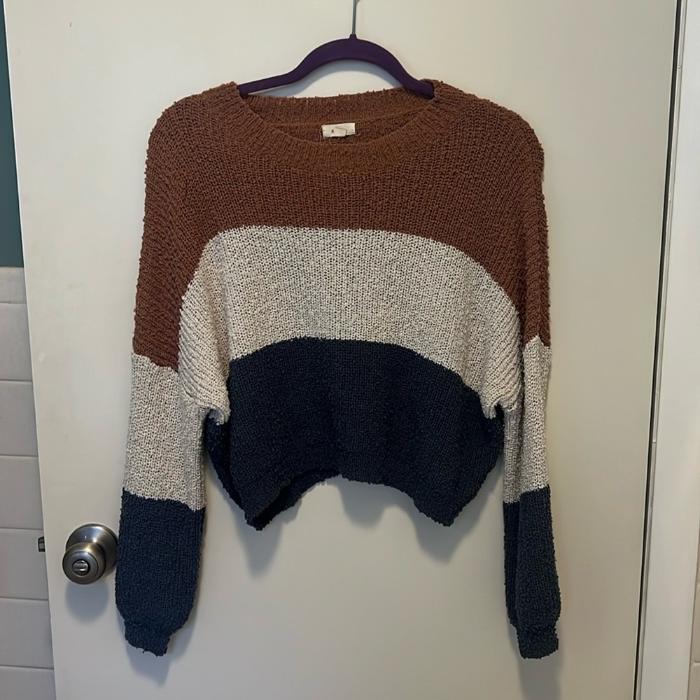 Striped sweater.